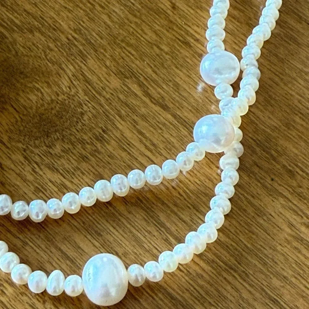 Pearl necklace with 10k gold clasp